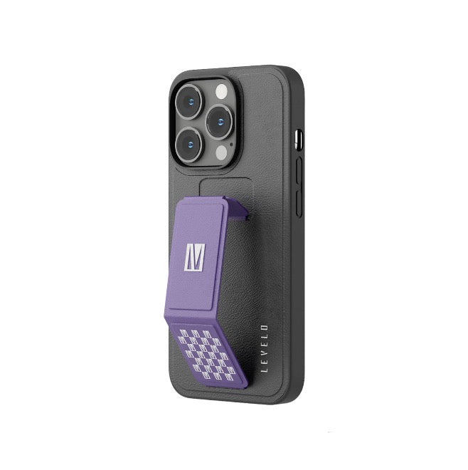 Levelo Morphix Leather Grip case For 14 Pro - Deep Purple