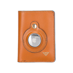 Birmingham Edition - EXTEND Genuine Leather AirTag Wallet - Golden Brown