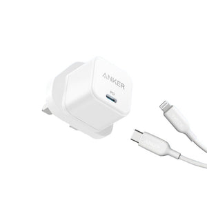 Anker PowerPort III 20W Cube with Charging Cable-White