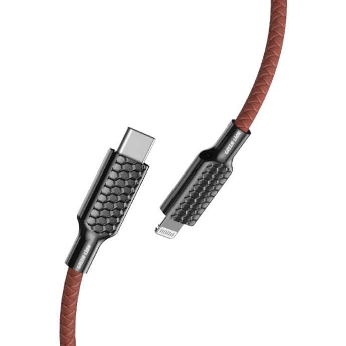 Green Casablanca Type-C to Lightning Cable 1.2m-Brown