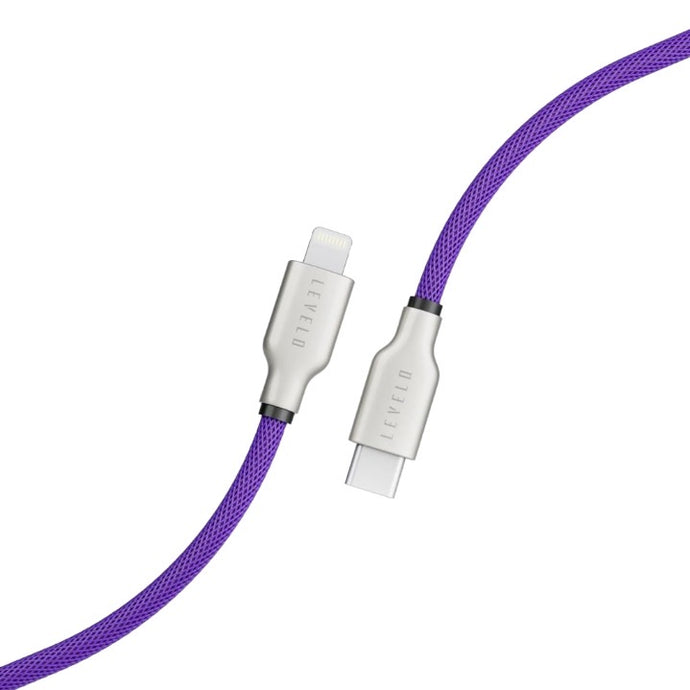 Levelo USB-C to Lightning 1.1M-Deep Purple