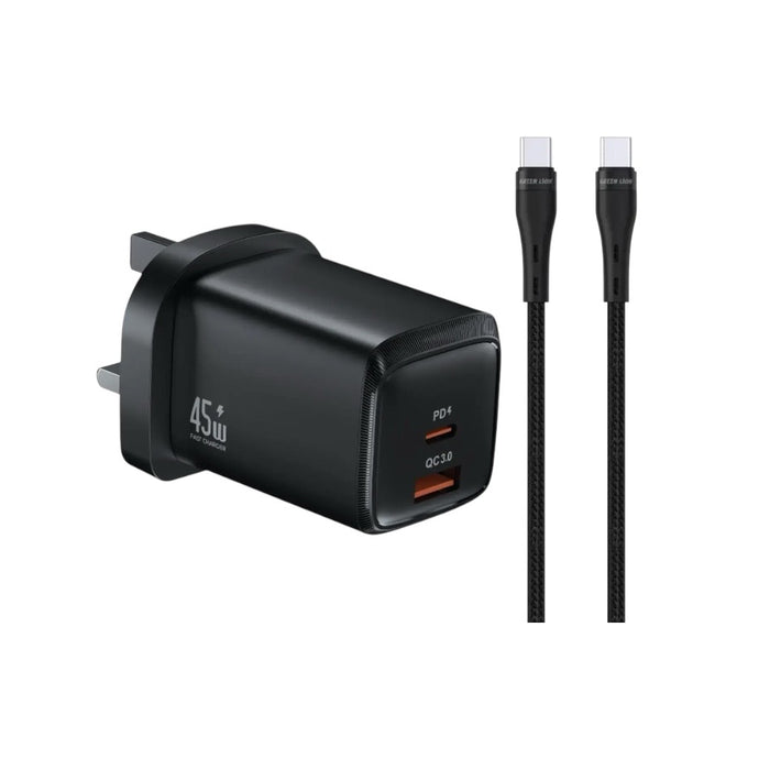 Green Lion G-Charge Series UK Plug USB-C To USC 45W PD