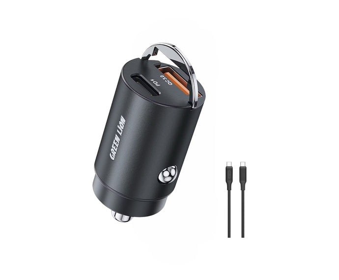 Green Lion Ring Charge Dual Port Car Charger and 36W USB-C TO USB-C