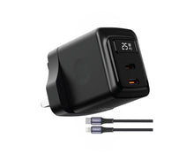 Load image into Gallery viewer, Porodo GaN 25W Dual USB-C Wall Charger Lightning1M
