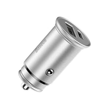 Load image into Gallery viewer, Baseus Circular Metal 30W Fast Car Charger
