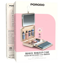 Load image into Gallery viewer, Porodo Traverl Makeup case With Detachable Led Mirror
