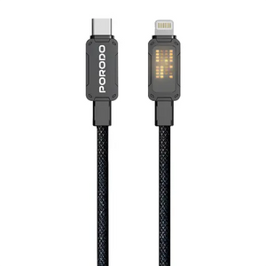 Porodo CBL033 USB-C to Lightning Braided 1M-Black