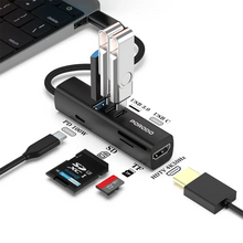 Load image into Gallery viewer, Porodo 7-IN-1 Multi-Port Usb Hub
