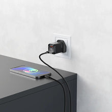 Load image into Gallery viewer, Porodo FWC058 GaN Dual-Port Quick Charger USB-C to Lightning 35W
