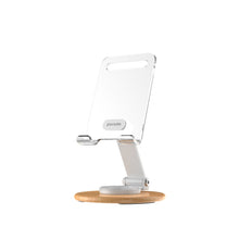 Load image into Gallery viewer, Porodo Rotating Transparent Mobile&Tablet; Stand-White
