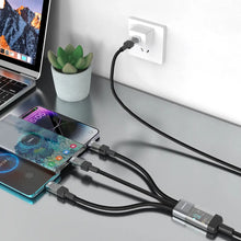 Load image into Gallery viewer, Porodo CBL019 Transparent Type-C INPUT Fast Cable 1M-Black
