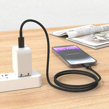 Load image into Gallery viewer, Porodo CBL008 USB-C to Lightning Durable Cable 3M-Black
