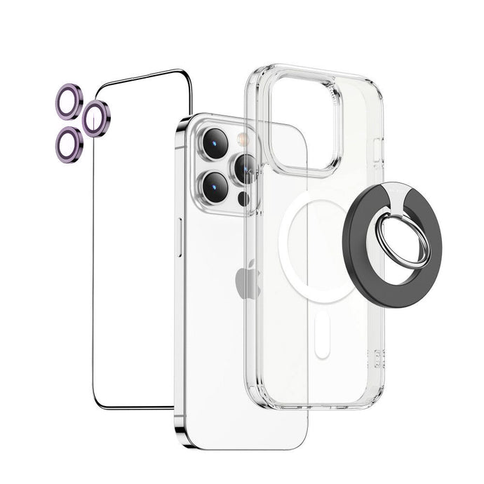 Green Protection Clear Pack 4 in 1 For 14Pro - Purple