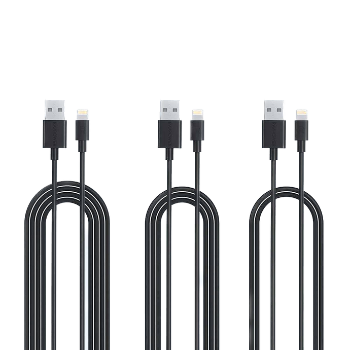 Ravpower 3-Pack USB with lightning cable COMBO