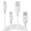 Ravpower 2-Pack 0.9m/1.8m Lightning Cable - White