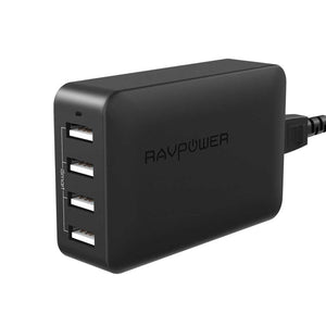 40W 4-Port USB Travel Wall Charger (Black) ||Code:40903