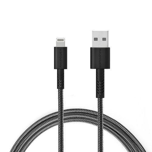 Kevlar Braided lightning Cable 1.2m - Black