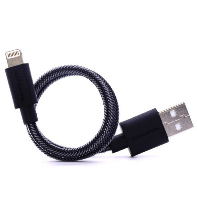 Ravpower Kevlar Braided lightning Cable 30cm - Black