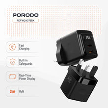 Load image into Gallery viewer, PORODO Gan 25w DUAL. USB-C WALL CHARGER
