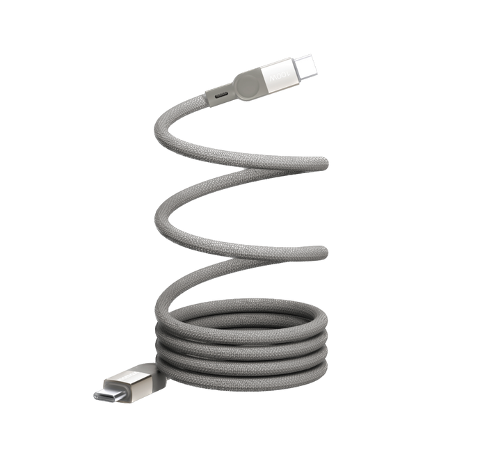 Momax Mag Link 100W USB-C To USB-C Magnetic Cable DC36-Natural Titanium
