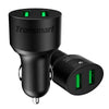 Dual USB Car Adapter (Black) ||Code:37900