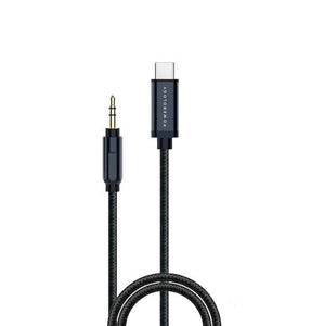 POWEROLOGY Type-c Aluminum Braided Audio Cable 1.2 m black