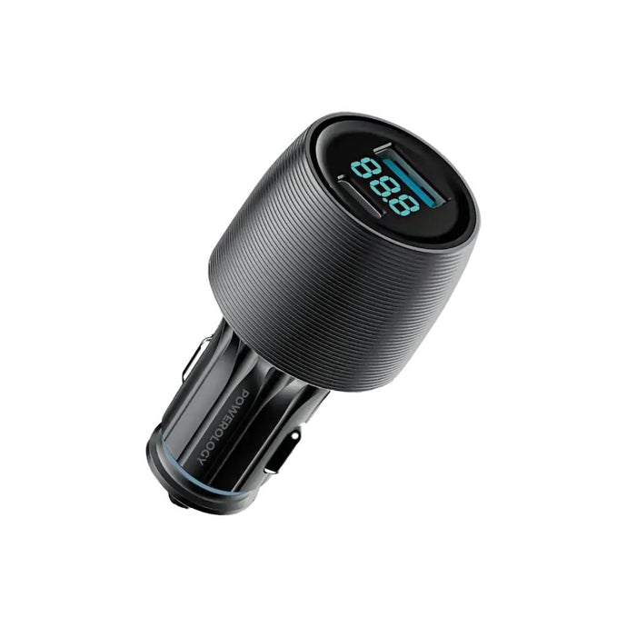 Powerology Velox 83W Dual-Port Car Charger-Black