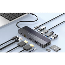 Load image into Gallery viewer, Powerology 12-IN-1 USB-C Multi-Port HUB
