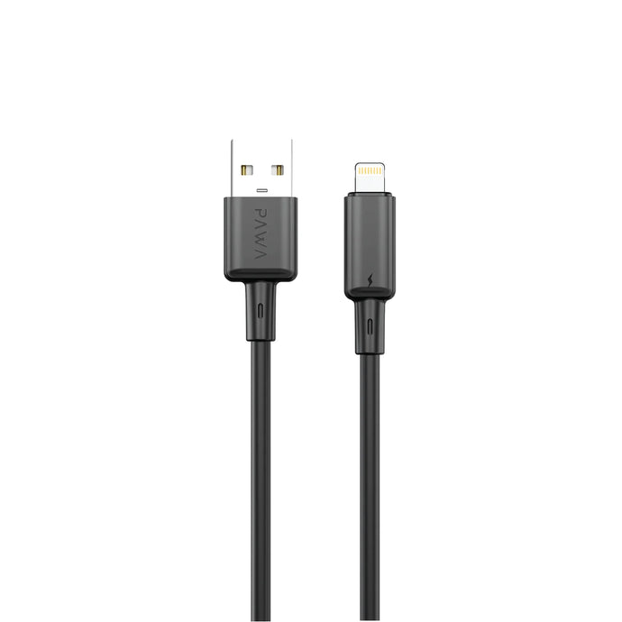 Pawa 3A USB-A To Lightning PVC Cable 1.2M-Black