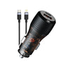 Pawa Solid Car Charger Dual Port  USB-C TO Lightning 51w