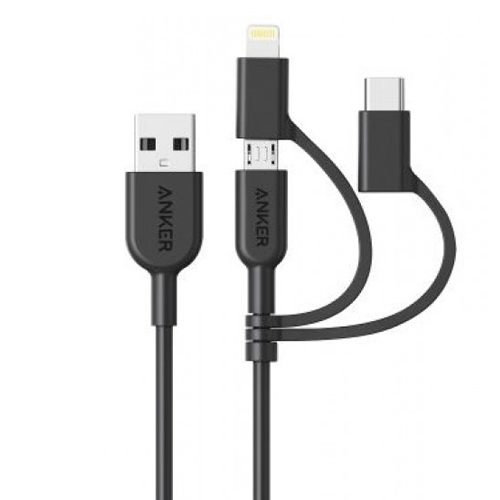 Anker PowerLine II 3-in-1 Cable 0.9m (Black)