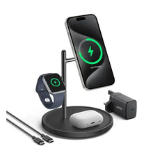 Load image into Gallery viewer, Anker MagGo Wireless Charging Station(3-in-1 Stand) With Charger And USB-C Cable
