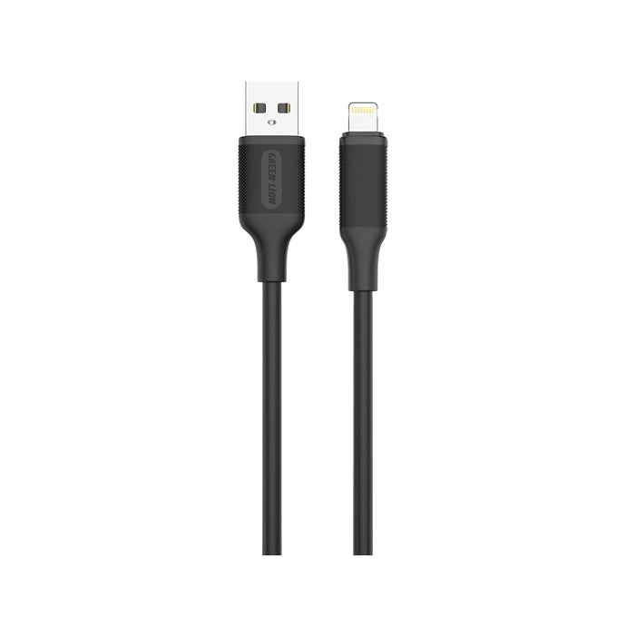 Green Lion USB-A to Lightning PVC Cable-Black