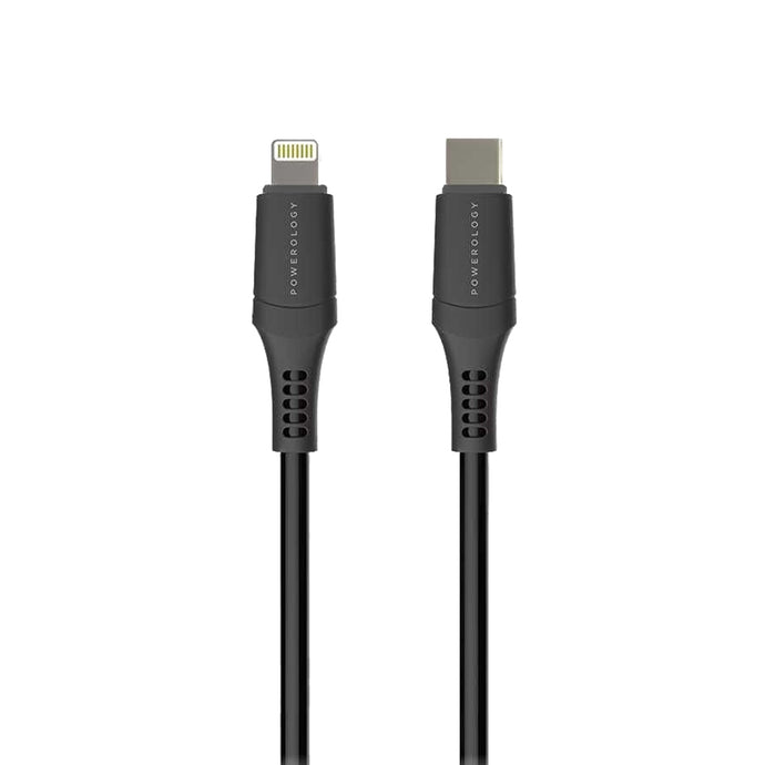 Powerology USB-C to Lightning Power Delivery Cable 1.2m - Black