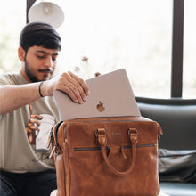 Load image into Gallery viewer, EXTEND Genuine Leather Hand Bag 1794 - Caramel Brown
