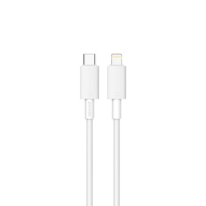 Porodo CBL004 USB-C To Lightning Cable 1.2M-White
