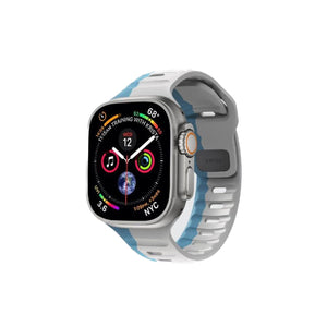 Pawa Lagos Limited Edition Silicon Strap For 45/49MM-Grey/Blue