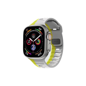 Pawa Lagos Limited Edition Silicon Strap For 45/49MM-Grey/Yellow