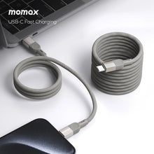 Load image into Gallery viewer, Momax Mag Link 100W USB-C To USB-C Magnetic Cable DC36-Natural Titanium

