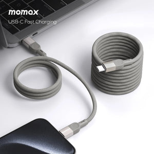 Momax Mag Link 100W USB-C To USB-C Magnetic Cable DC36-Natural Titanium