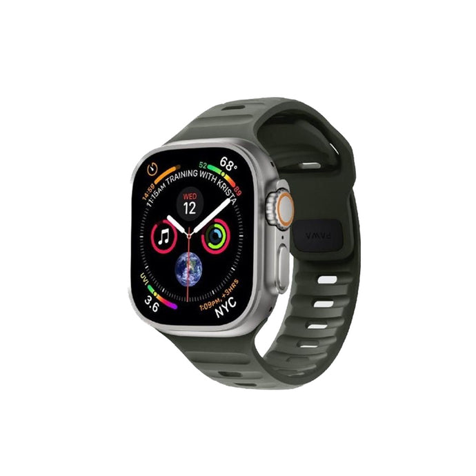 Pawa Lagos Silicon Strap For 45/49MM-Ash Green