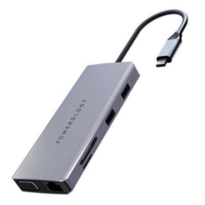 Powerology 11-IN-1 USB-C HUB Ethernet HDMI VGA