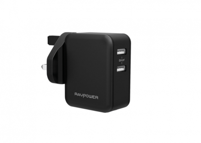 Ravpower 24W Dual Port USB Wall Charger Black