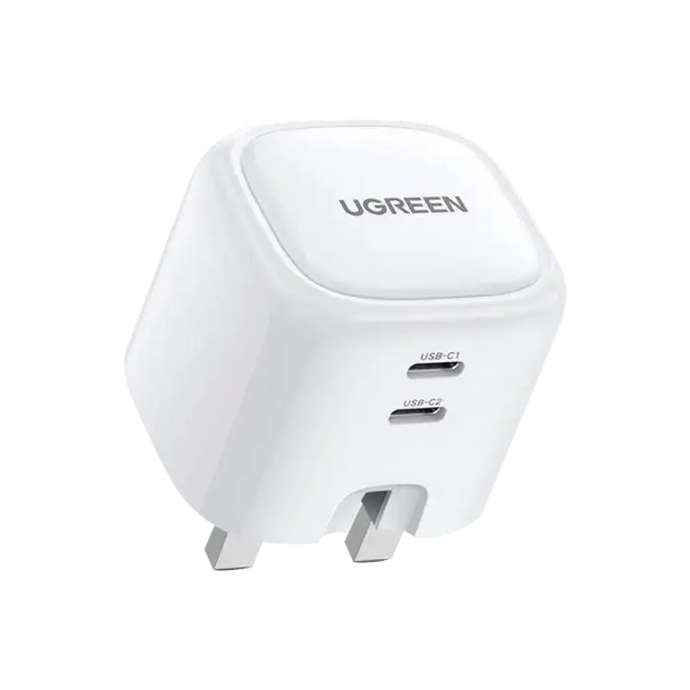 UGREEN Nexode Dual USB-C PD GaN Fast Charger 45W-White