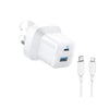 Anker 323 Charger with 310 Usb-c to Lightning Cable  33w 1m - White