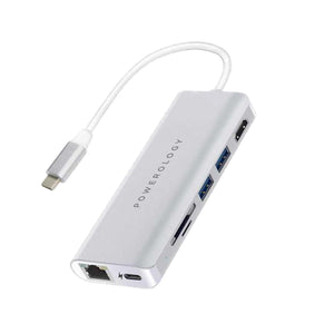 7 in 1 USB-C Hub Ethernet & HDMI adapter - Grey